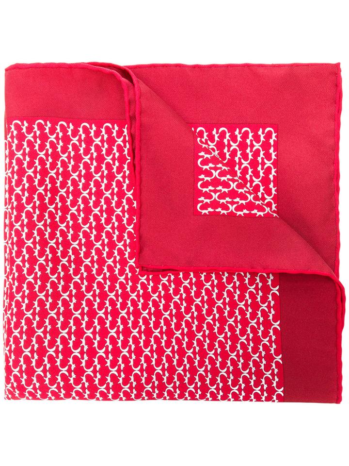 Salvatore Ferragamo Animal Print Scarf - Red