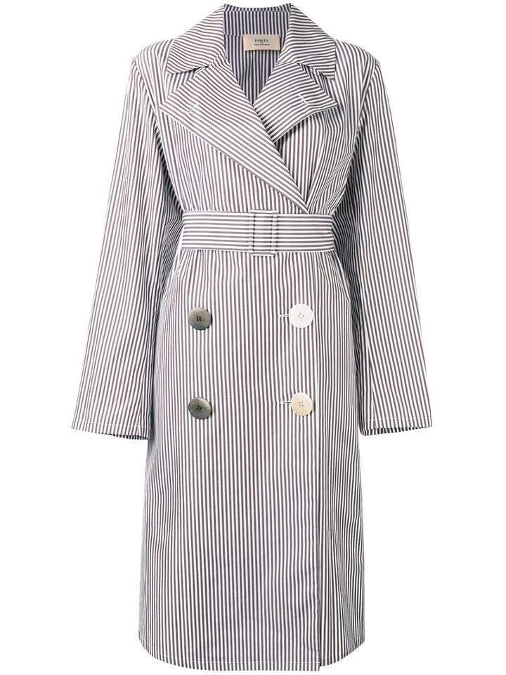 Ports 1961 Double Breasted Coat, Women's, Size: 40, Brown, Cotton