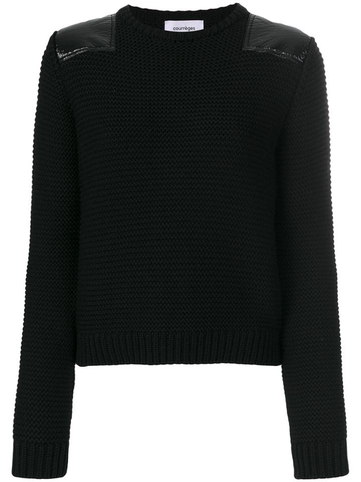 Courrèges Shoulder Patch Sweater - Black