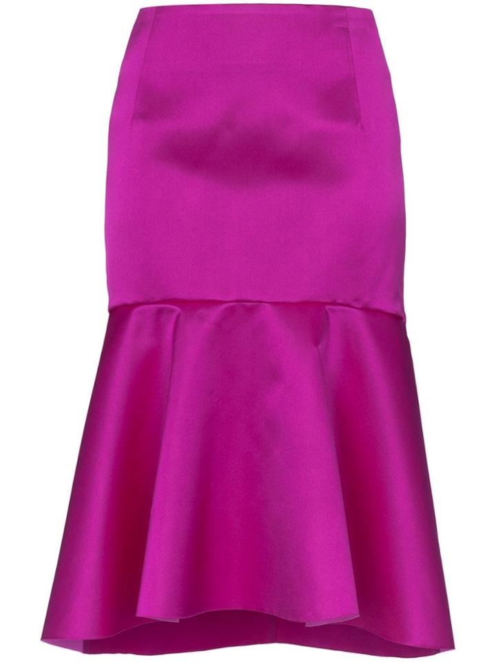 Balenciaga High-waisted Flared Midi Skirt - Pink