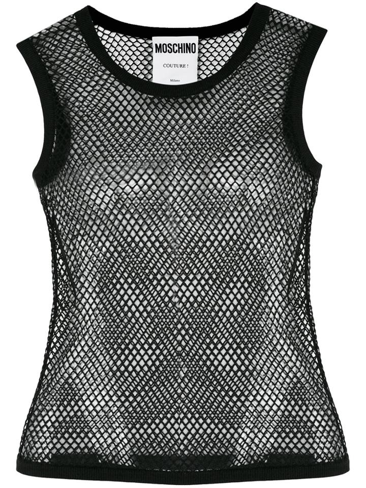 Moschino Mesh Tank Top - Black