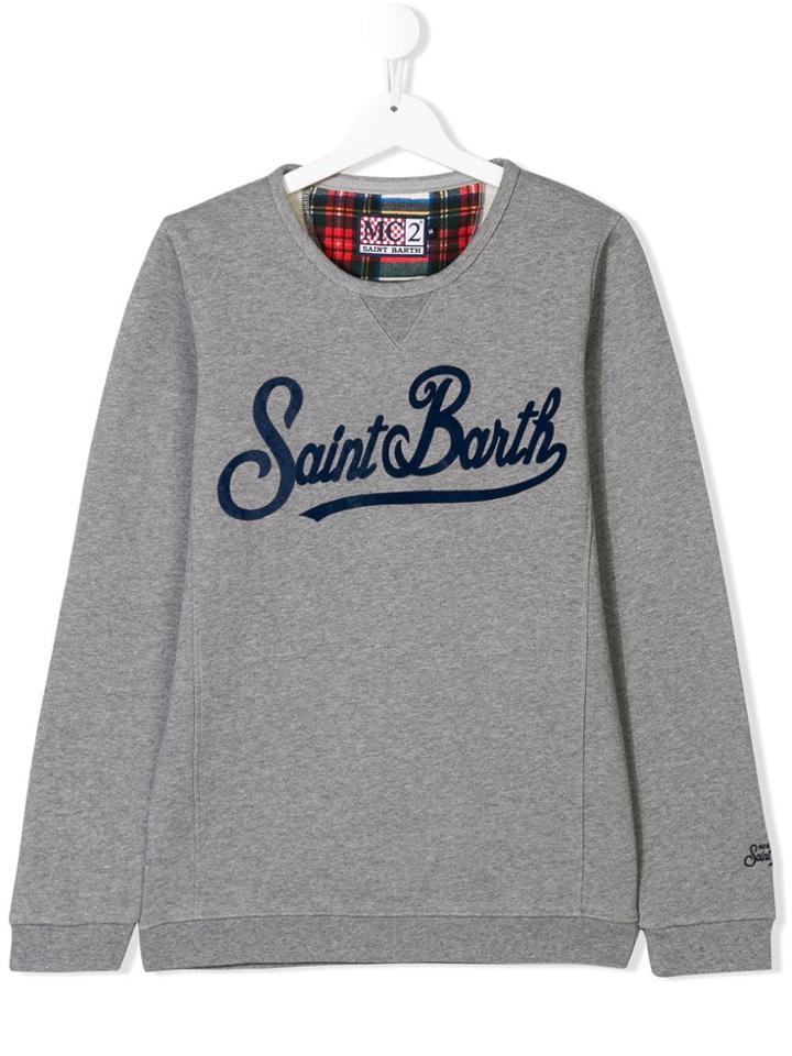 Mc2 Saint Barth Kids Teen Logo Sweatshirt - Grey