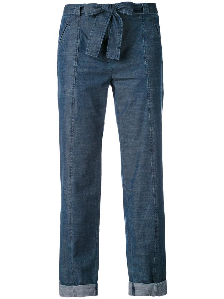 A.p.c. - Bow-fastening Jeans - Women - Cotton - 38, Blue, Cotton