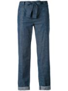 A.p.c. - Bow-fastening Jeans - Women - Cotton - 38, Blue, Cotton