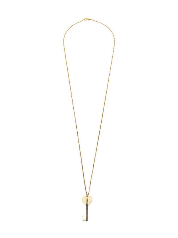 Jw Anderson Gold Heart Key Pendant