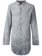 Army Of Me - Crumpled Long Shirt - Men - Cotton/linen/flax - S, Grey, Cotton/linen/flax