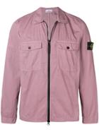 Stone Island Shirt-style Zip Jacket - Pink & Purple