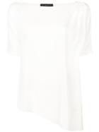 Fabiana Filippi Cold Shoulder Asymmetric Top - White