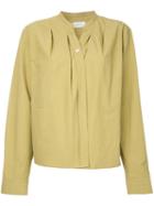 Lemaire - Ruffled Shirt - Women - Cotton - 36, Yellow/orange, Cotton