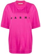 Marni Logo Print Oversized T-shirt - Pink