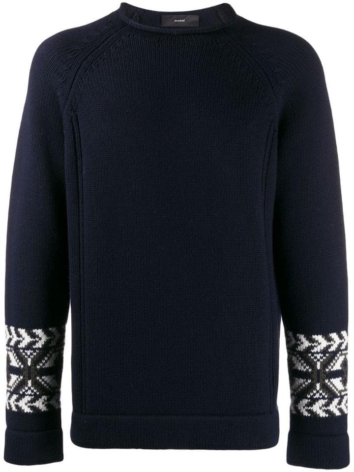 Alanui Embroidered Sleeve Sweater - Blue