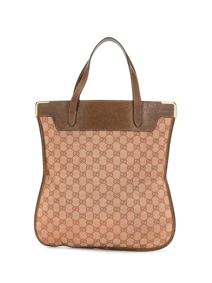 Gucci Pre-owned Monogram Tote - Brown