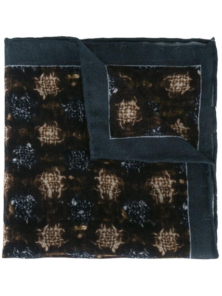 Canali Printed Pocket Handkerchief - Brown