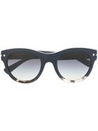 Valentino Eyewear Large Round Sunglasses - Blue