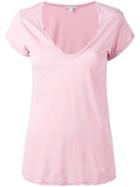 James Perse V-neck T-shirt, Women's, Size: 2, Pink/purple, Cotton