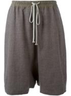 Rick Owens 'pod' Shorts, Women's, Size: 40, Grey, Cotton/cupro/virgin Wool