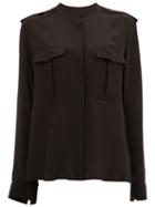 Haider Ackermann Pocket Front Blouse, Women's, Size: 38, Black, Silk