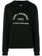 Karl Lagerfeld Logo Print Hoodie - Black