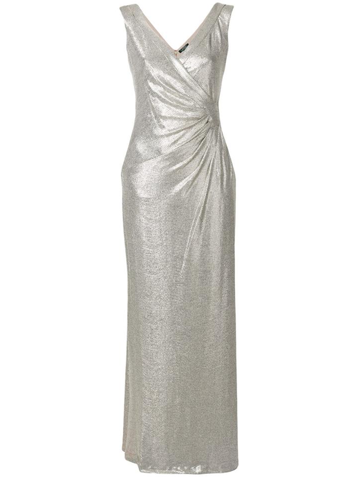 Ralph Lauren Metallic Fitted Maxi Dress
