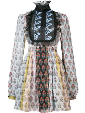 Giamba - Floral Bib Dress - Women - Silk/polyester - 40, Silk/polyester