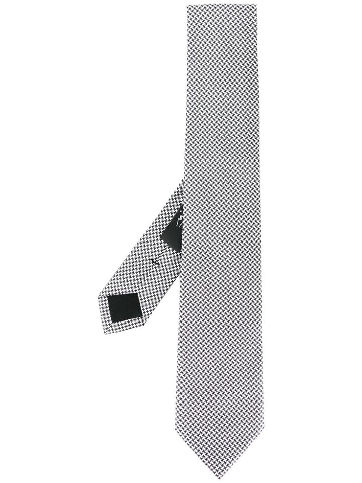 Nicky Pepita Pattern Tie - Black
