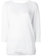 Round Neck Top - Women - Silk/linen/flax - M, White, Silk/linen/flax, Brunello Cucinelli