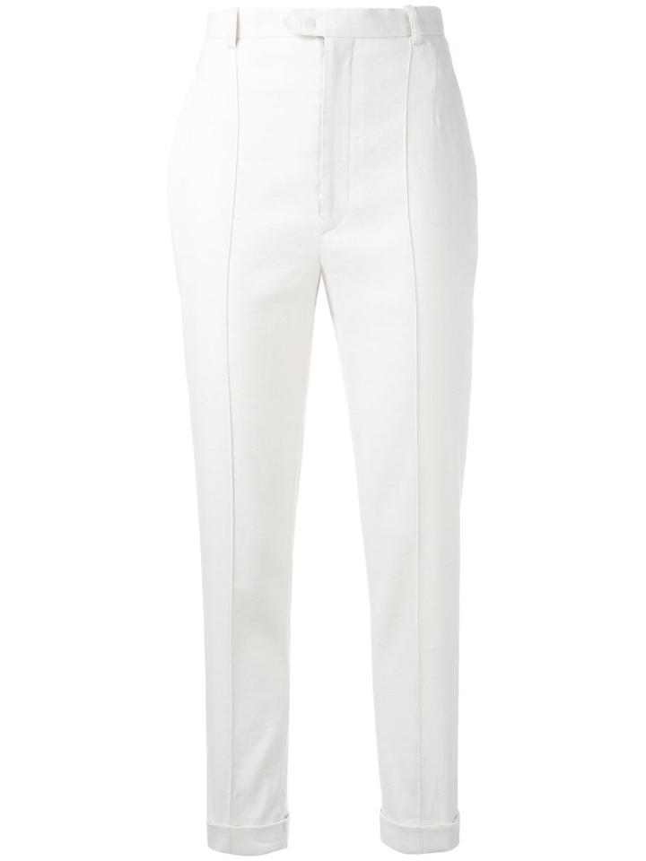Isabel Marant Straight Leg Trousers, Women's, Size: 36, Nude/neutrals, Silk/linen/flax/spandex/elastane/viscose