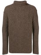 Isabel Benenato Roll-neck Sweater - Brown