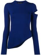 Proenza Schouler Knit Sweater With Slit Shoulder - Pink & Purple