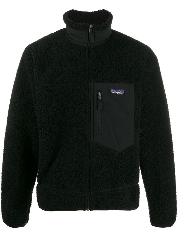 Patagonia Short Fleece Bomber Jacket - Black