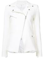 Veronica Beard Zipped Biker Jacket - White