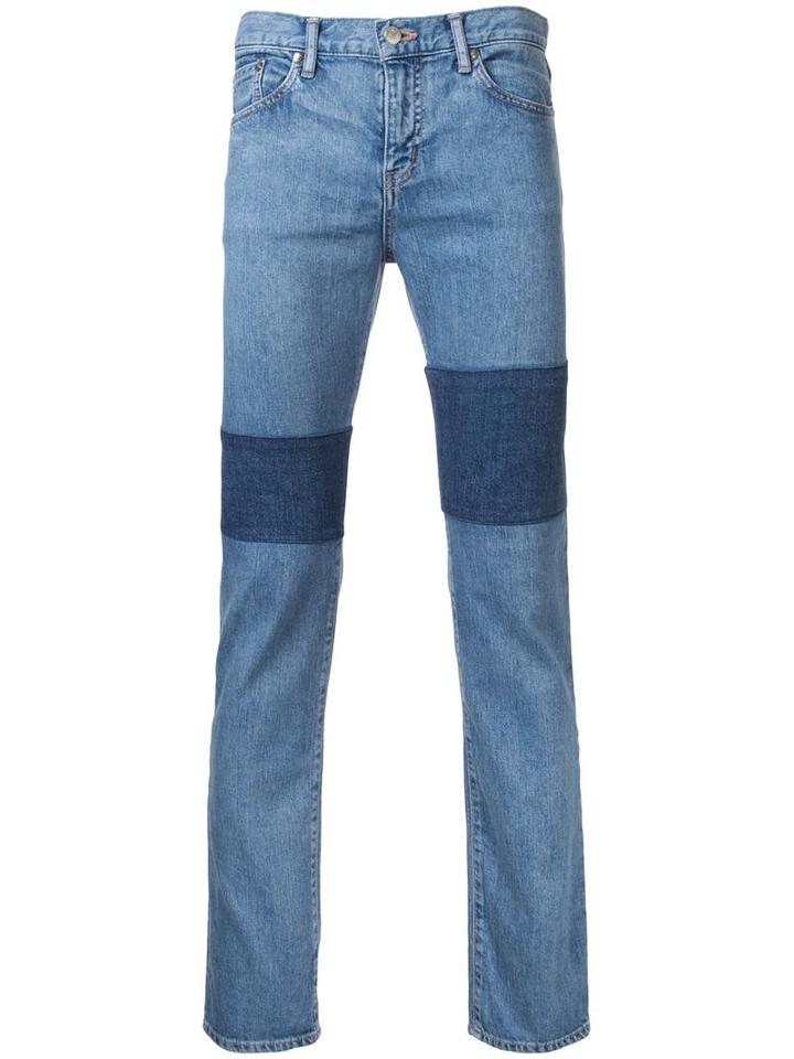 Wvm Patch Detail Jeans, Men's, Size: 34, Blue, Cotton