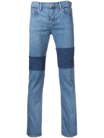 Wvm Patch Detail Jeans, Men's, Size: 34, Blue, Cotton