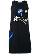 Victoria Victoria Beckham - Floral Embroidery Dress - Women - Polyester - 8, Blue, Polyester