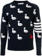 Thom Browne Duck Intarsia Jumper - Blue