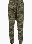 Nsf Sheera Camouflage Track Pants, Women's, Size: M, Green, Cotton