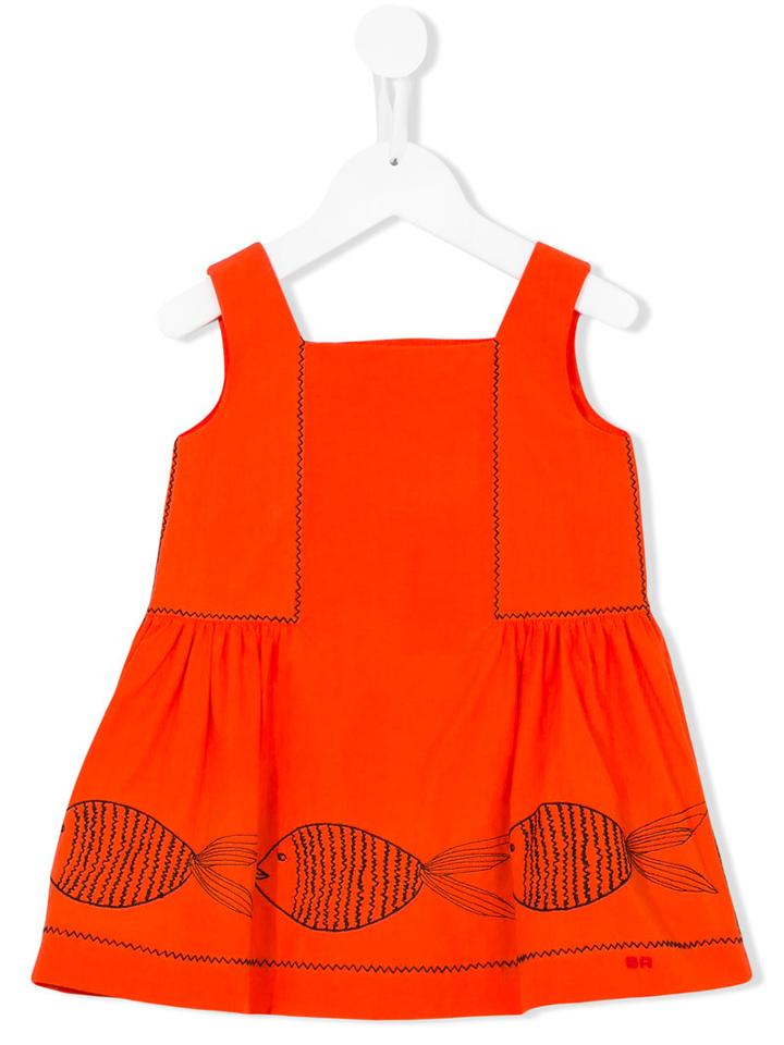 Rykiel Enfant Fish Print Dress, Girl's, Size: 8 Yrs, Yellow/orange