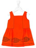Rykiel Enfant Fish Print Dress, Girl's, Size: 8 Yrs, Yellow/orange