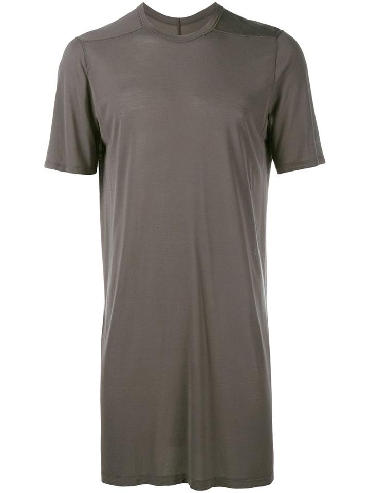 Rick Owens Long T-shirt, Men's, Size: Large, Grey, Viscose/silk