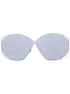 Dior Eyewear Stellaire Oversized Sunglasses - Metallic