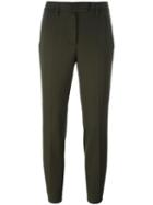 Dondup Tailored Cropped Trousers, Women's, Size: 40, Green, Acetate/viscose/virgin Wool