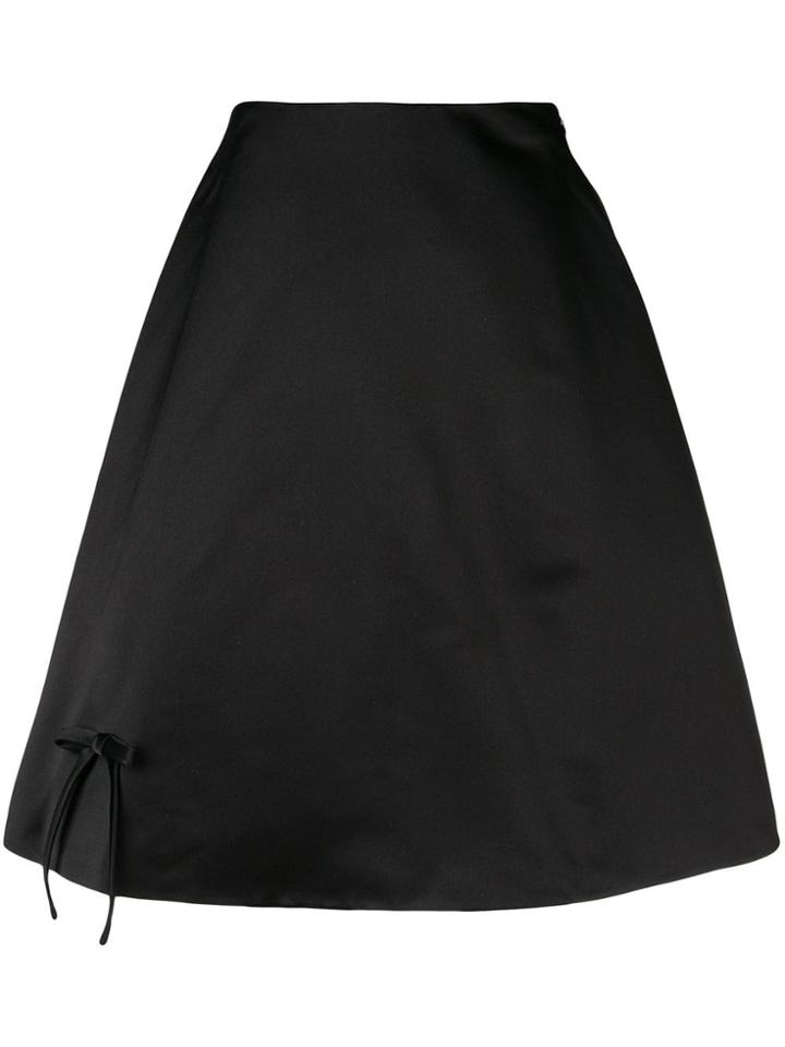 Prada Bow Detail Circle Skirt - Black
