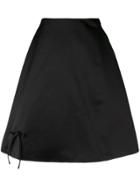 Prada Bow Detail Circle Skirt - Black