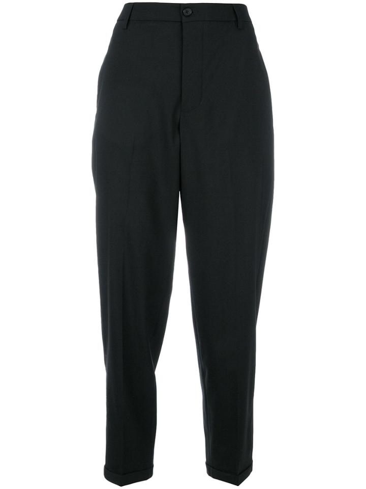 Barena High-waisted Cropped Trousers - Black