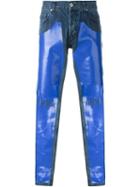 Hood By Air Logo Colour Block Jeans, Men's, Size: 32, Blue, Cotton