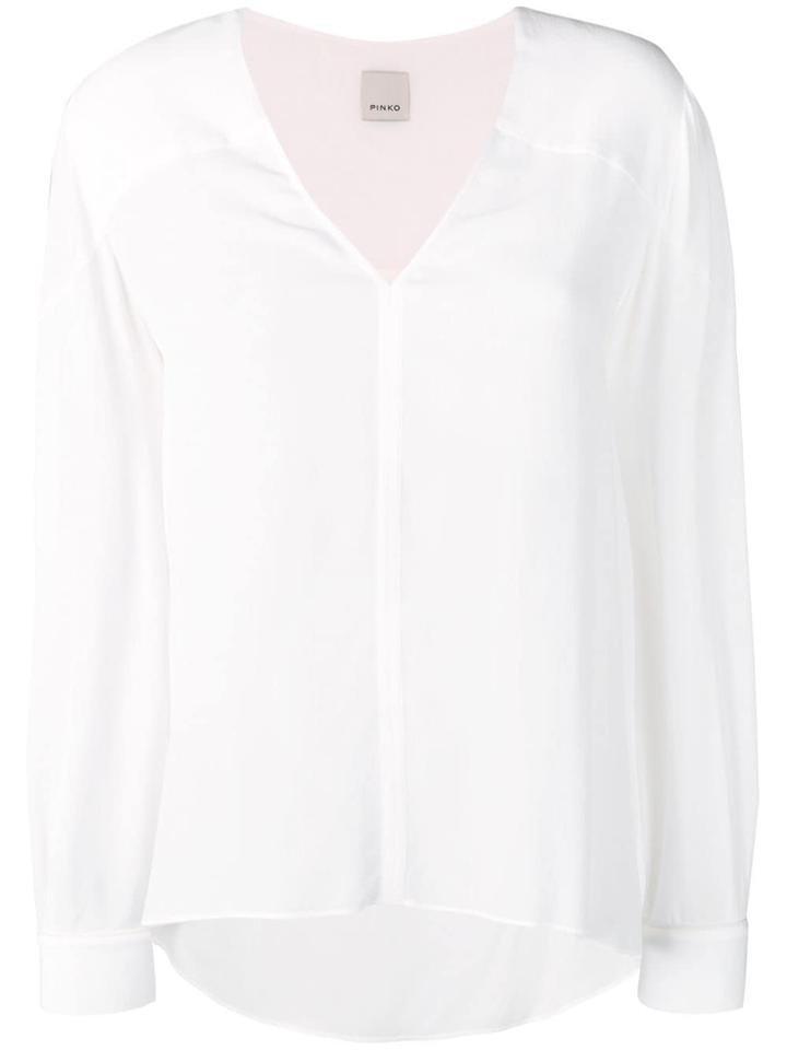 Pinko V-neck Blouse - White