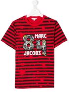 Little Marc Jacobs 84 Patch Striped T-shirt - Red