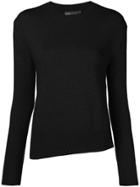 Vince Long-sleeve Fitted Sweater - Black