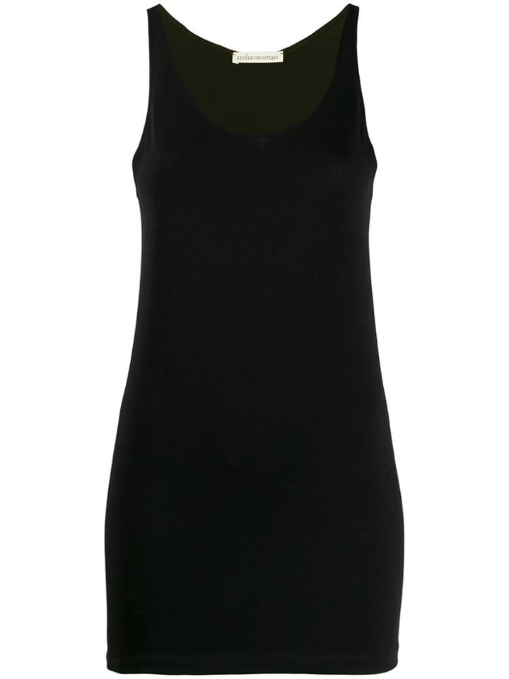 Stefano Mortari Scoop Neck Vest Top - Black