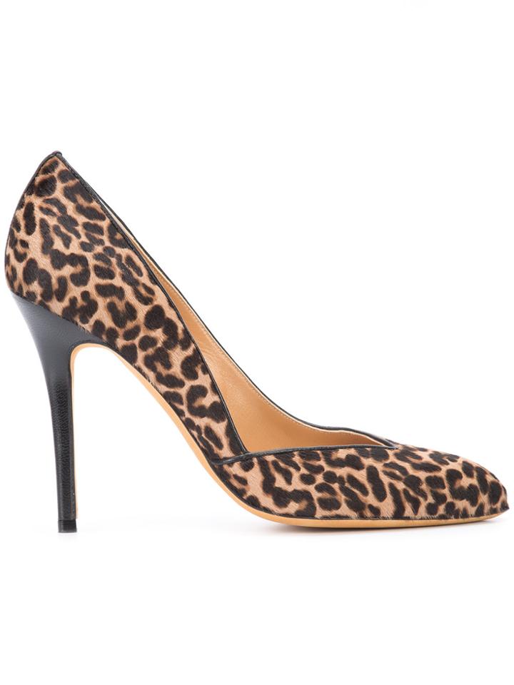 Alexa Wagner Leopard Print Pumps - Brown